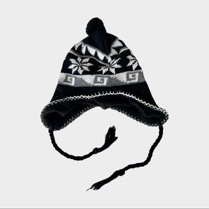 Youth Winter Hat – Ear Cover Style with Snowflake Design (G8)